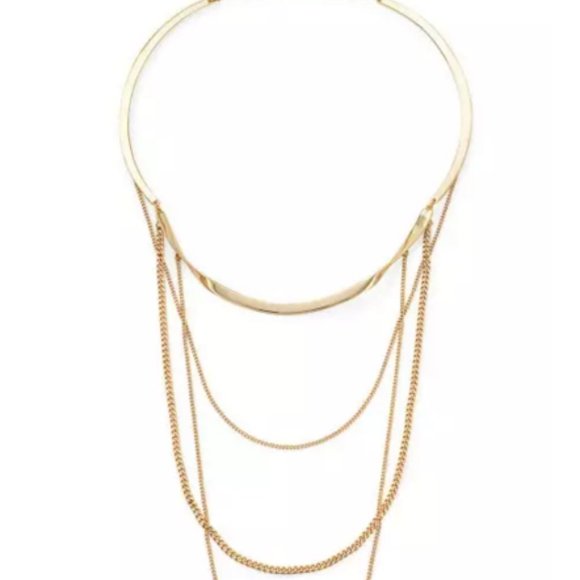 Stella & Dot Gold Drape Collar Necklace - Picture 3 of 4